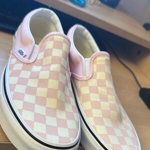 Pink checkered Vans